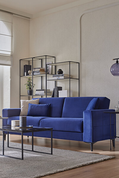 Enza Home Briza Plus 3' lü Yataklı Koltuk - Lacivert