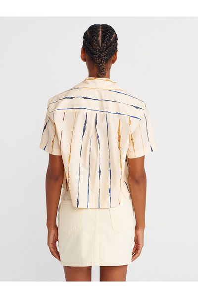 Dilvin 50516 Short Sleeve Shirt-Yellow