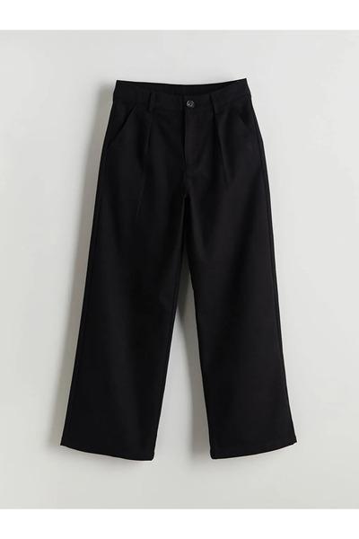 LC Waikiki Lcw kids black wideleg pleated girls pants