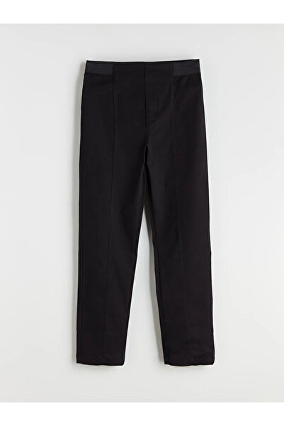 LC Waikiki Pantaloni negri pentru fete cu talie elastică LCW Kids