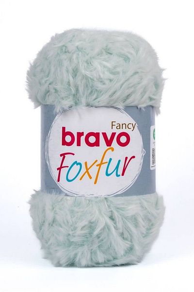 Bravo Foxfur 83 Mint Green 100 Gr 50 Mt Coarda de blană Coarda de tricotat