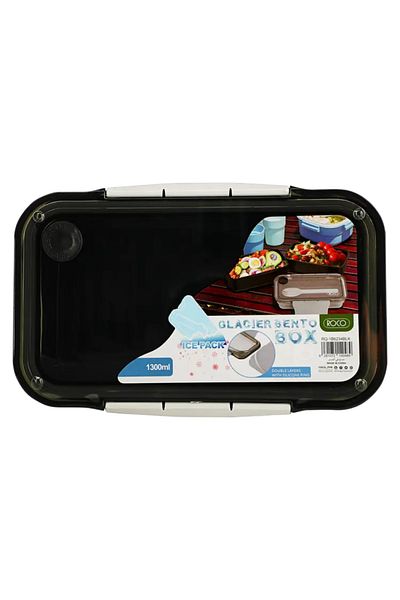 Roco Two-Layer Food Container RQ-1B6234BLK - Black