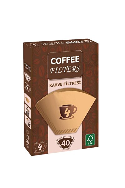 Coffee Filters Coffeo Filters NO4 40 Adet Kahve Filtre Kağıdı