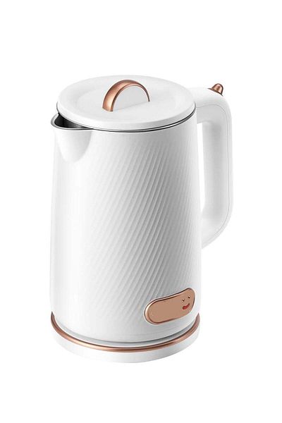 HOME MASTER Electric Kettle 1.8L Plastic White with Advanced Safety Features