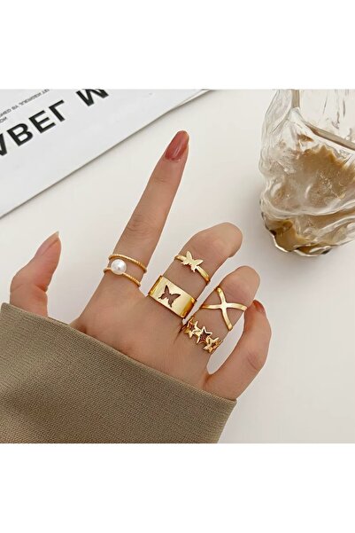 REDz Accessories Σετ δαχτυλιδιών πεταλούδας, για γυναίκες, Μοντέρνα εμφάνιση,...