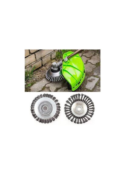 Meşem 8" 200 mm Motorlu Tırpan Kıyı Temizleme Burgulu Tel Fırça MES761 – Beto...
