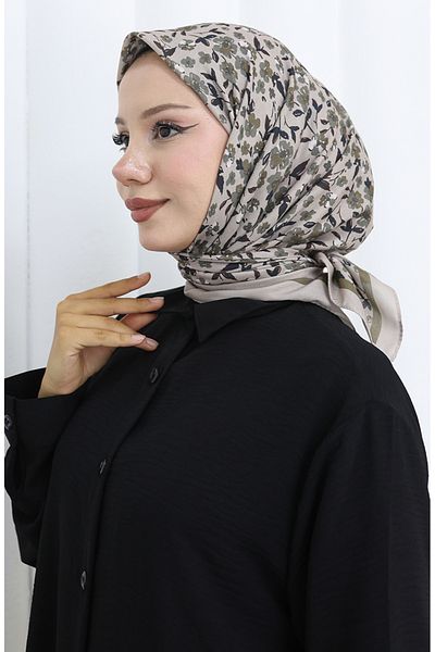 sefamerve Patterned Soft Scarf 90203-05 Mink
