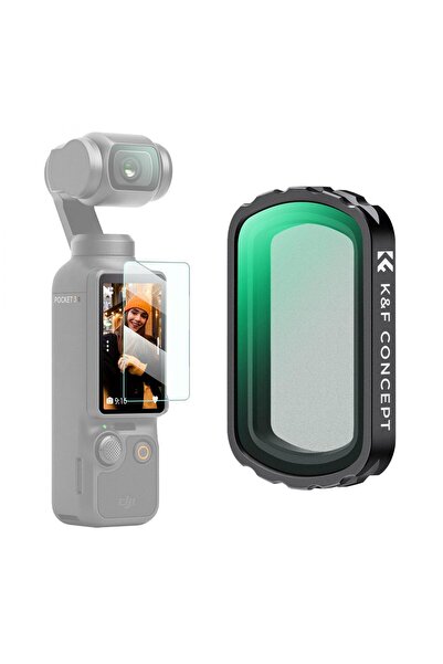 K&F CONCEPT Magnetic Black Diffusion 1/4 ( DJI Osmo Pocket 3 combo Uyumlu )