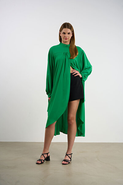 HANIQA Πουκάμισο με σχισμή σε πράσινο χρώμα | 44-50