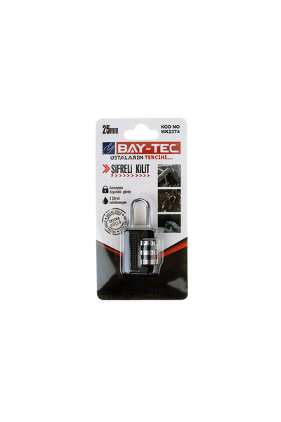 Baytec Mk2374 Combination Padlock 25 mm