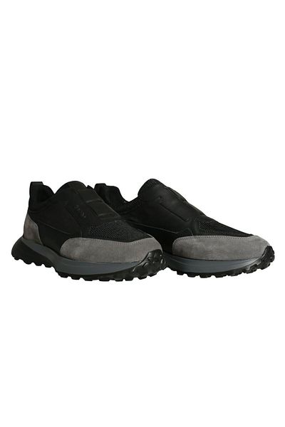 Platin Black Gray Leather Men's Sneaker
