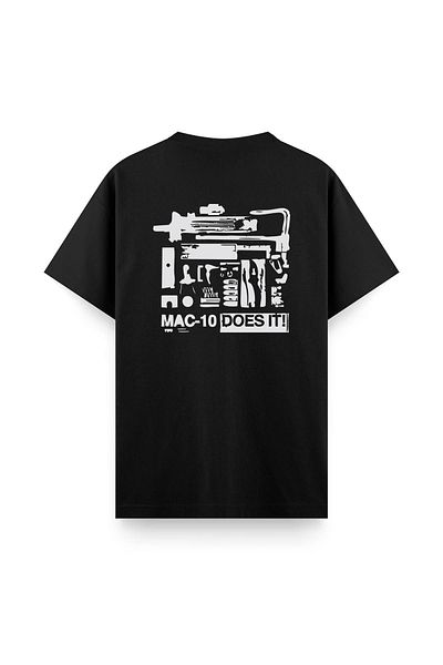 Oksit Mac 10 Back Printed Crew Neck Men's Tshirt