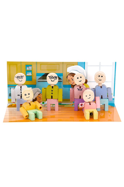 BALATOYZ Wood - Rubber Men Family Set