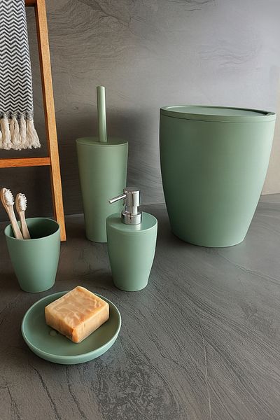 Prima Nova Pure Bathroom Set 5 Pieces - Nile Green