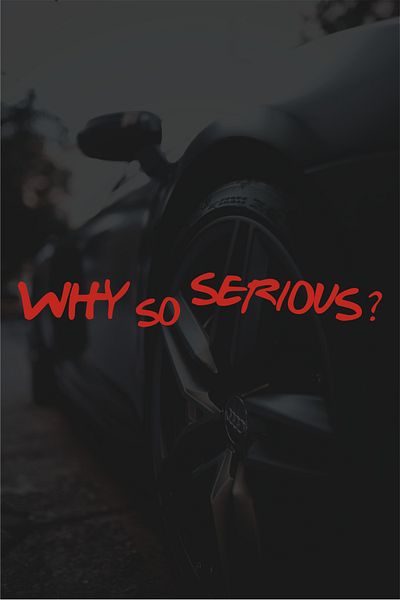 Quart Aksesuar 30 X 4.5 cm Why so Serious Sticker Motorcycle, Helmet, Laptop, Car Sticker
