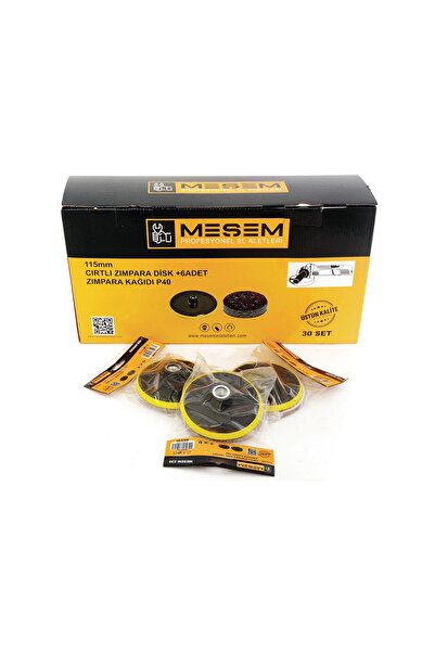 Meşem Cırt Zımpara 115 mm 6'lı Yedekli 80 Kum