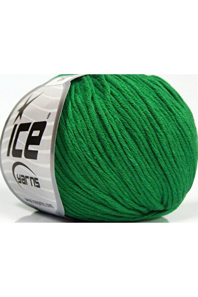 Ice yarns 8x50 جرام. قماش بيبي سمر دي كيه، قطن، أكريليك أخضر، خيوط صيفية، قطن