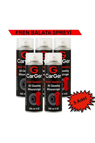 CarGer Balata Temizleme Spreyi – Fren & Disk Yağ Temizleyici 500 ml 5 Adet