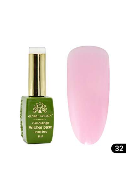 global fashion Базово покритие за нокти Camouflage, без хема, 8 мл 32