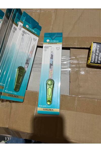 global fashion Μεταλλική λίμα νυχιών Global Fashion, μεσαία, πράσινη