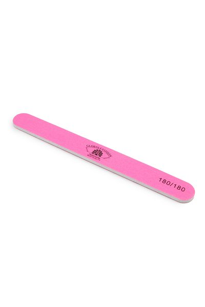 global fashion Global Fashion nail file, straight, pink color, grit 180/180