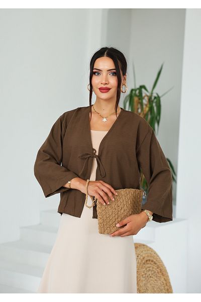 Vegove Linen Short Kimono