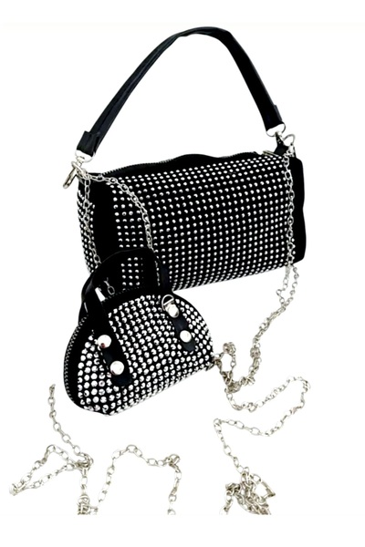 DADU 2'li Taşlı Çanta ( Büyük+ Mini) Anne Kız Çanta Kombini