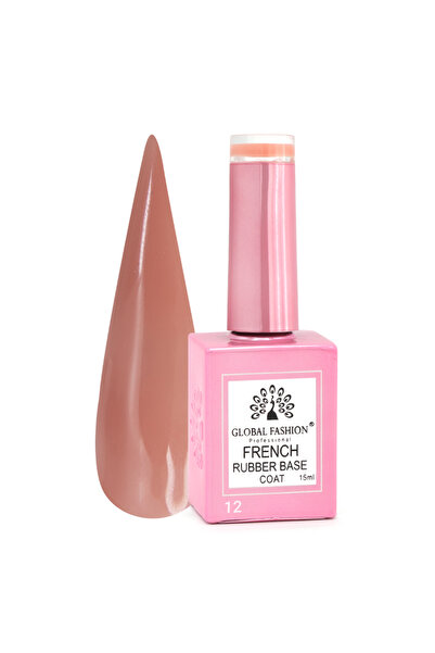 global fashion Baza Rubber, Base Coat French, Global Fashion, nude, 15ml, 12