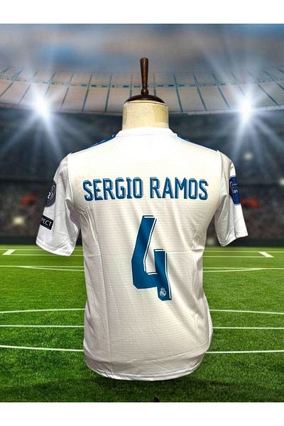 After Party R.E.A.L M.A.D.R.I.D 2018 Kiev Champions League Final Sergio Ramos Jersey (Short Sleeve) Sports Singlet Ag