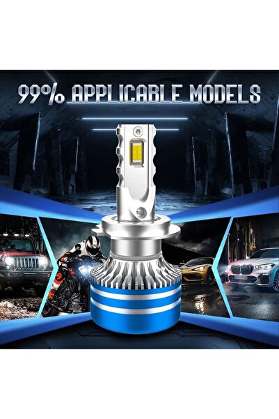 OEM Set de 2 becuri auto LED D01 halogen H7, vizibilitate 360 grade, 130W, 6500 lumeni, cip Osram, 6500k