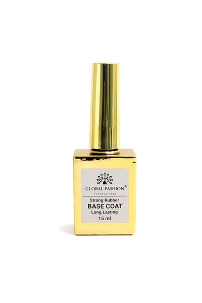 global fashion Base Coat Strong Rubber Long Lasting, rubber base for nails, Global Fashion, 15ml