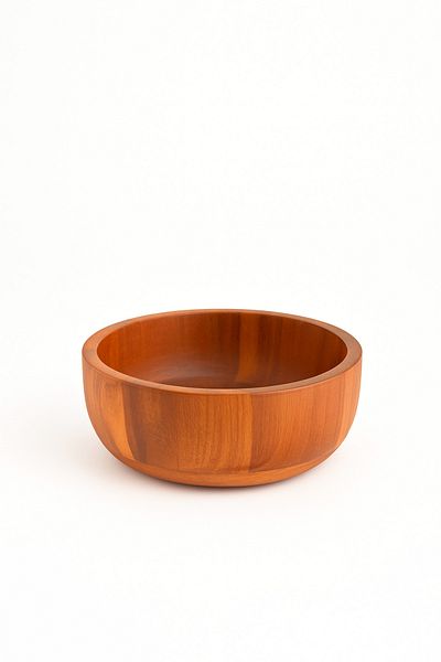 Fhilli Acacia Natural Wood Deep Bowl |   Salad, Presentation and Serving Bowl