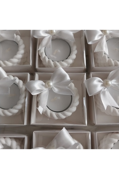 ddecco Nikah nişan 50 ad. tealight mumlu burgulu mumluk söz kına doğumgünü he...