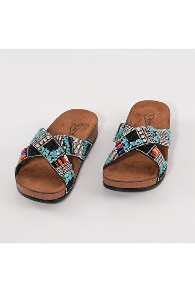 Hürrem Sultan pienn kadın taşlı ortopedik şık terlik