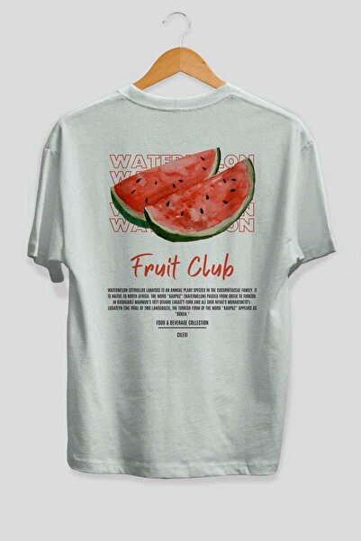 Ankhises Ανδρικό γυναικείο βαμβακερό μπλουζάκι με στάμπα με αγγουράκι