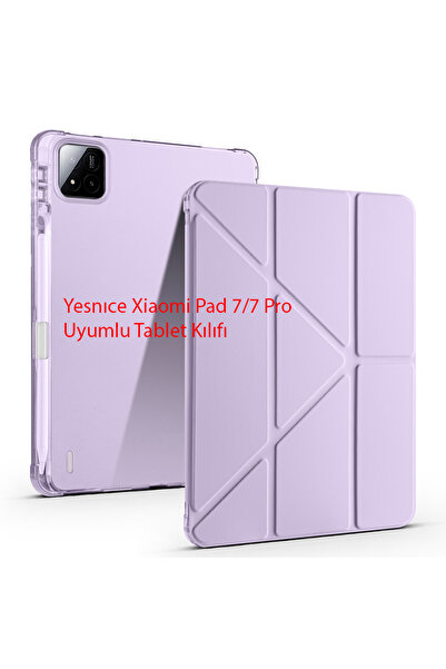 Yesnıce Xiaomi Pad 7 / 7 Pro Uyumlu Kalemlikli Standlı Uyku Modlu Katlanabili...
