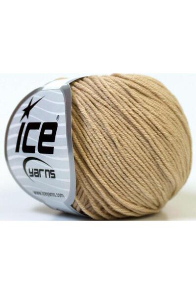 Ice yarns 8x50 جرام. خيوط صيفية من القطن والأكريليك بلون بني فاتح، قطن
