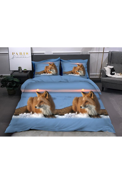 FIONNA.RO 3D Satin Cotton Bed Linen - Fox