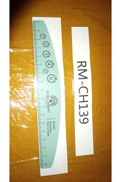 global fashion Pilă de unghii cu riglă, 80/80, verde