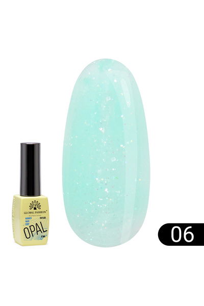 global fashion Bază pentru unghii Opal Rubber Base, Global Fashion 8 ml, 06