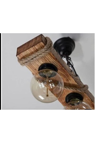 Ağış Elektrik Doğal Şıklığın Buluştuğu İkili Ahşap ve Halatlı Avize