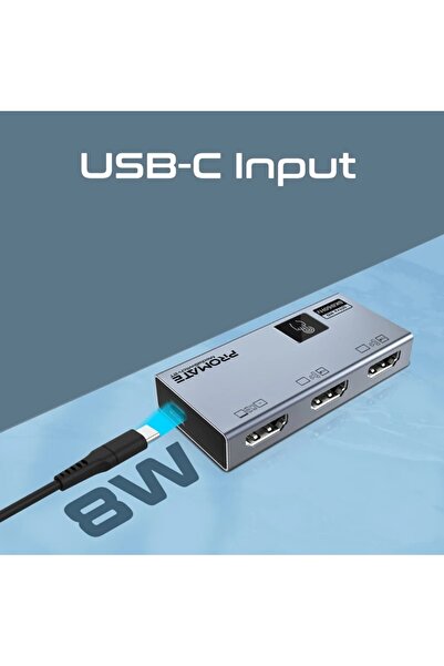 Promate Ultra-HD 8K@60Hz HDMI® Switch with Smart Touch Control