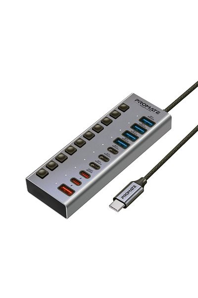 Promate 10in1 multiport data charge hub