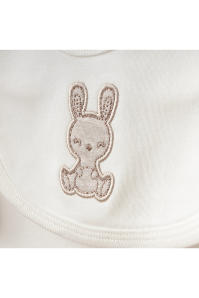 Aziz Bebe Baby Girl Rabbit Patterned 100% Cotton 5' Hospital Release Bodysuit Set 0 Months - 3 Months Size