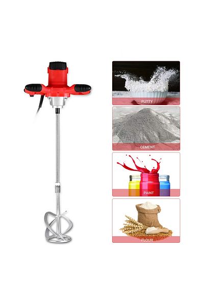 Keen Electric Paint Mixer 1300W 800RPM Dual Handle for Paint Cement Plaster Mortar Mixing - OS-208