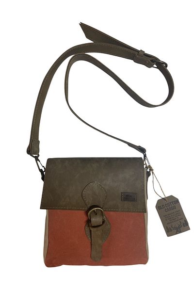 Old Cotton Quality Waterproof Unisex Small Canvas Daily Messenger Bag 20 cm X 20 cm