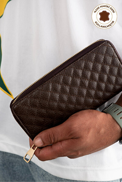 Radino Collection Erkek Fermuarlı Hakiki Deri Cüzdan – Kartlık Ve Bozuk Para Bölmeli, Şık Ve Kullanışlı Tasarım