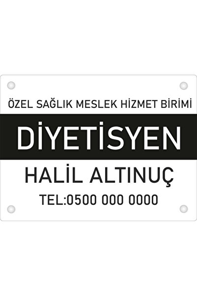 Altınuç Art Design Kişiye Özel Diyetisyen PVC Levha 40x30 cm