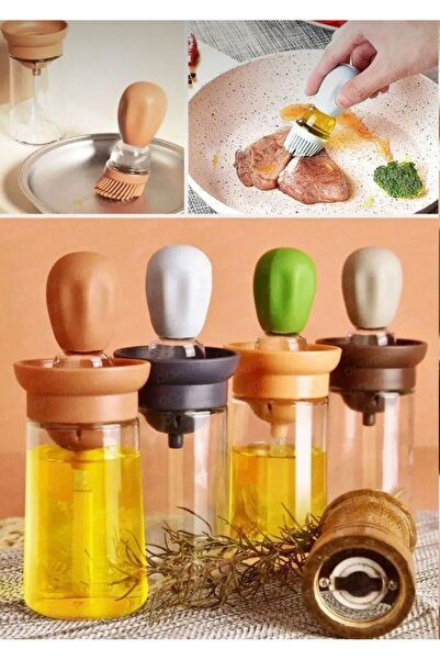 PİNK DESİGN KİTCHEN Silicone Oil Bowl with Bowl Sauce and Egg Brush White