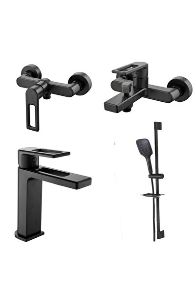 TREDEX مجموعة خلاط كاملة باللون الأسود غير اللامع